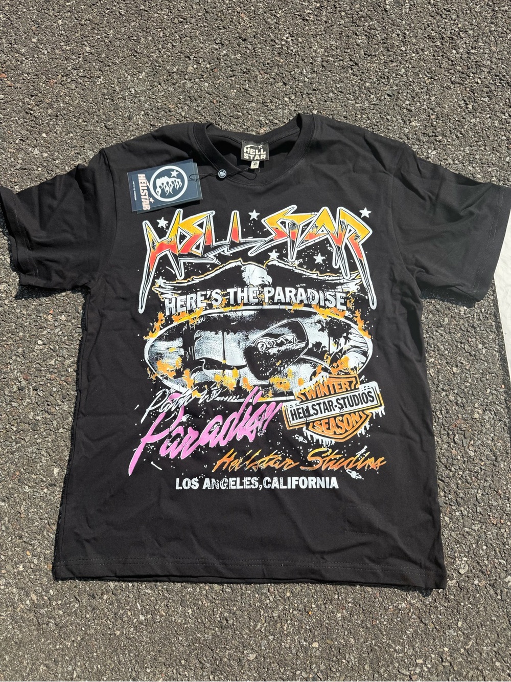 Hellstar Black Graphic Tee - Here's The Paradise